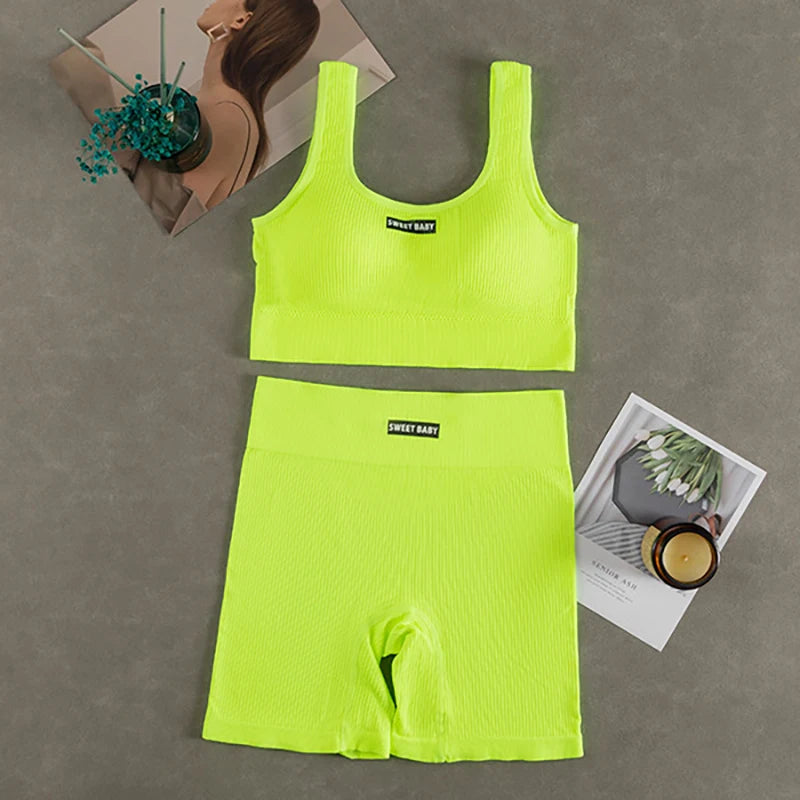 Women Seamless Yoga Set Fitness Workout Suits