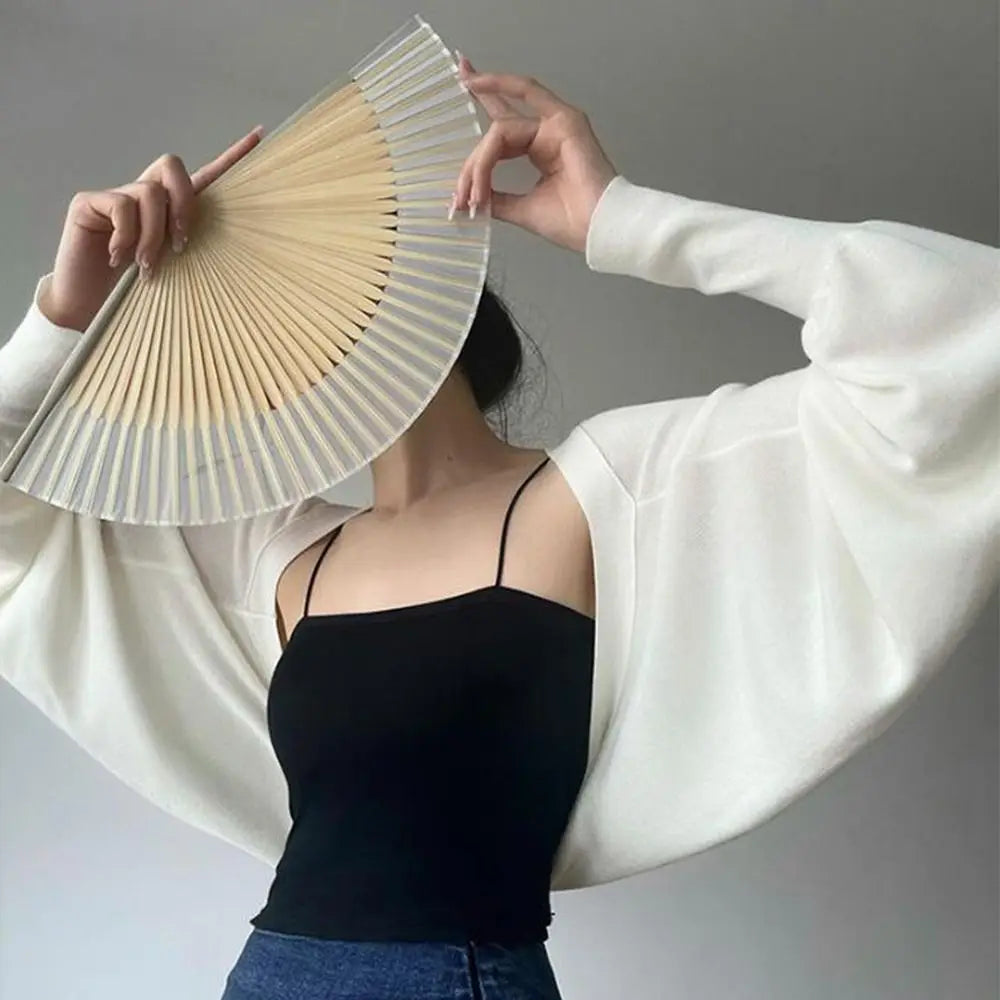 Fashion Summer Thin Knit Shawl Long Sleeve