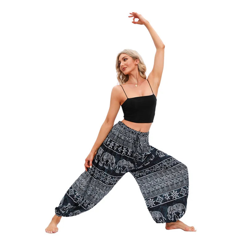 Boho Yoga Pants Women Hippie Harem