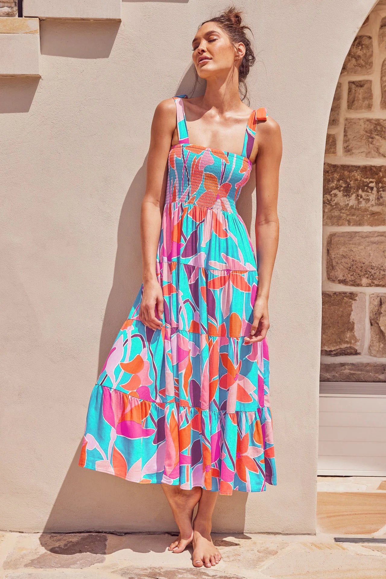 Fashion Bohemian Style Print Beach Dress
