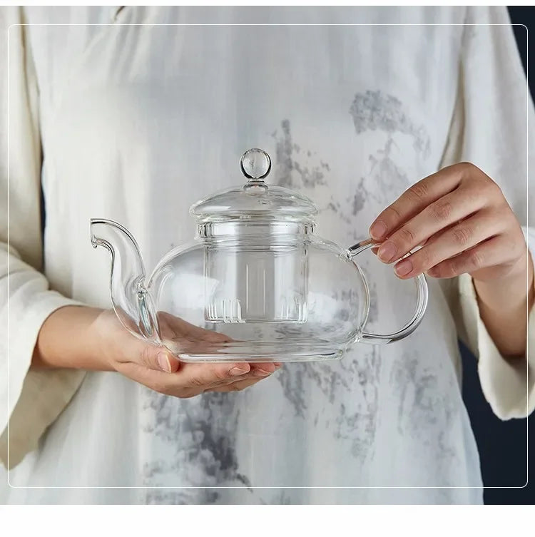 Filterable Glass Teapot Heat-resistant