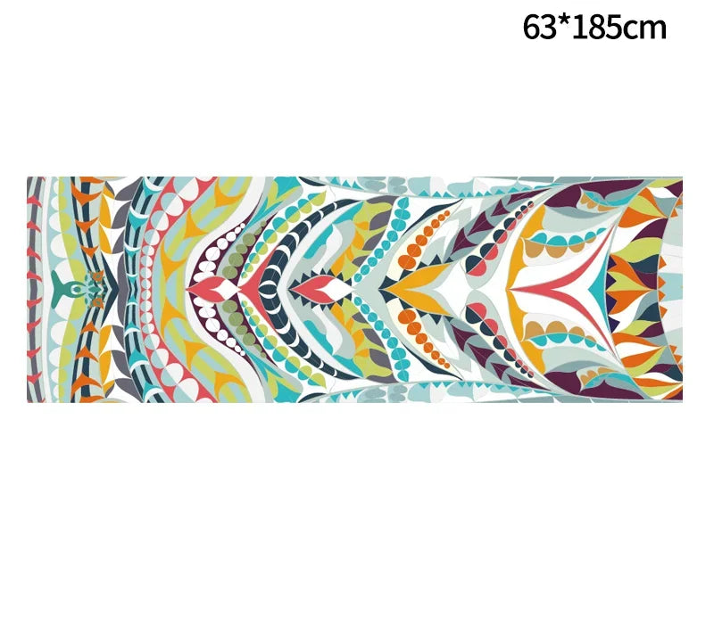 Hot Yoga Mat Towel  Printed Yoga Towel Non Slip Fitness Workout Mat Cover