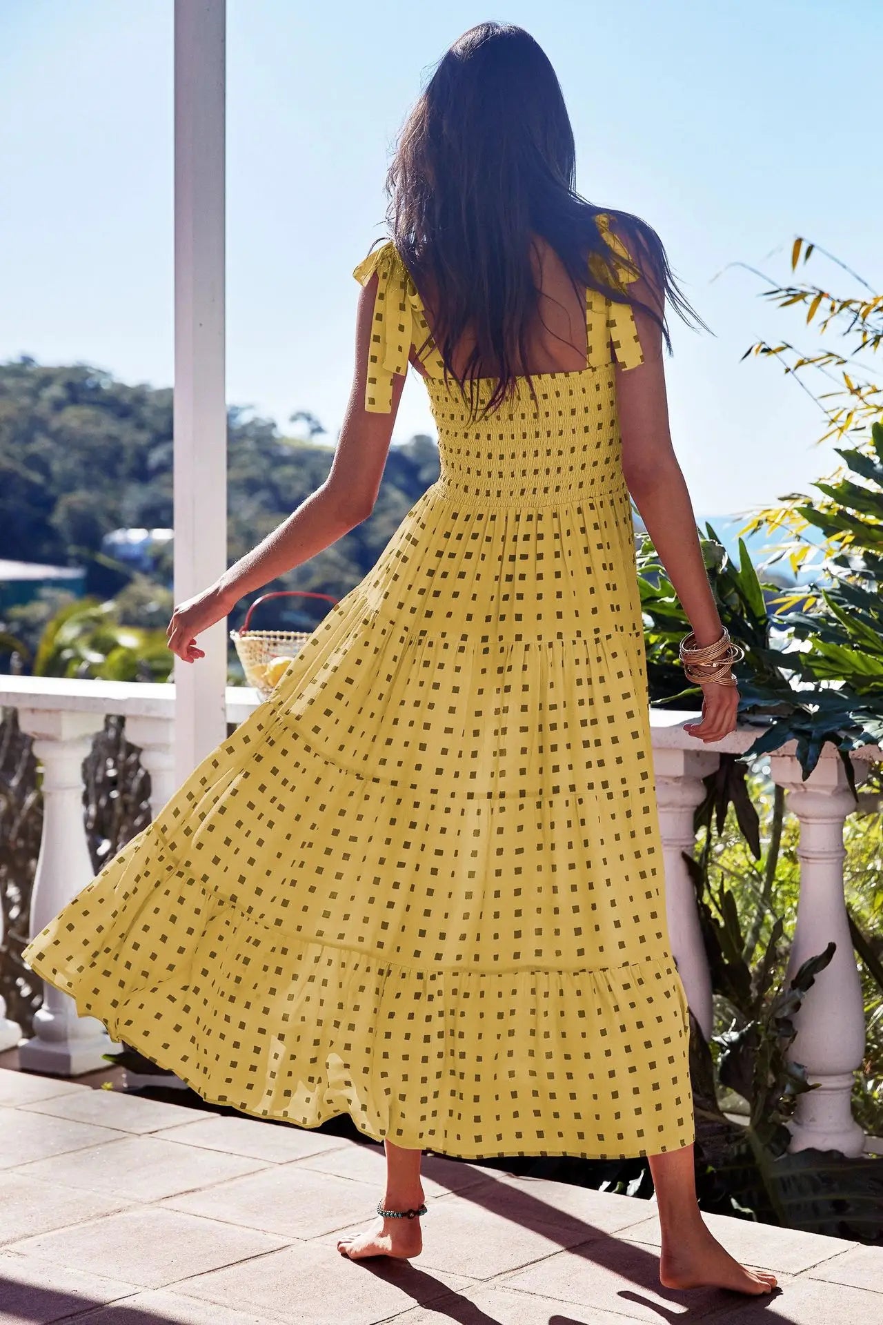Fashion Bohemian Style Print Beach Dress