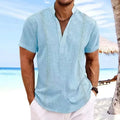 Men's Shirts Summer Short Sleeve Cotton Linen