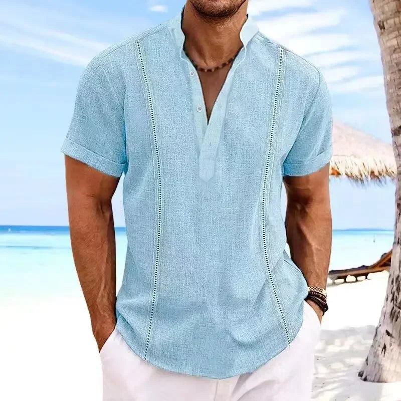 Men's Shirts Summer Short Sleeve Cotton Linen