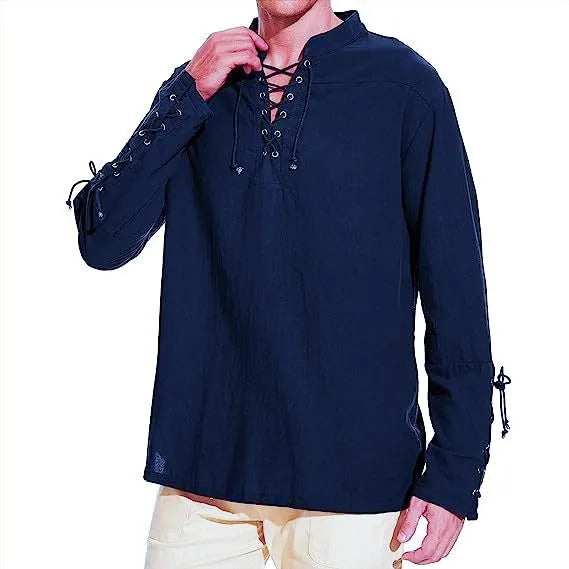 Men's Cotton Linen Shirt Long Sleeve