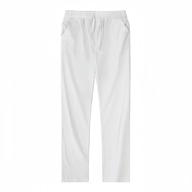 Boho Cotton Linen Pants for Men New Summer Lightweight Loose Fit
