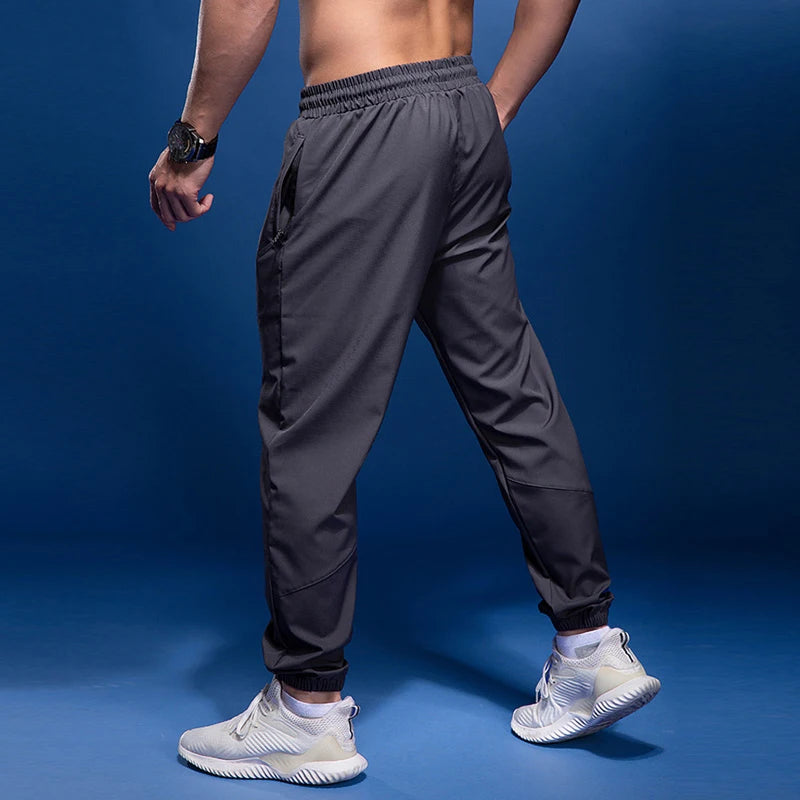 New Sport Pants Men Running Pants with Zipper Pockets