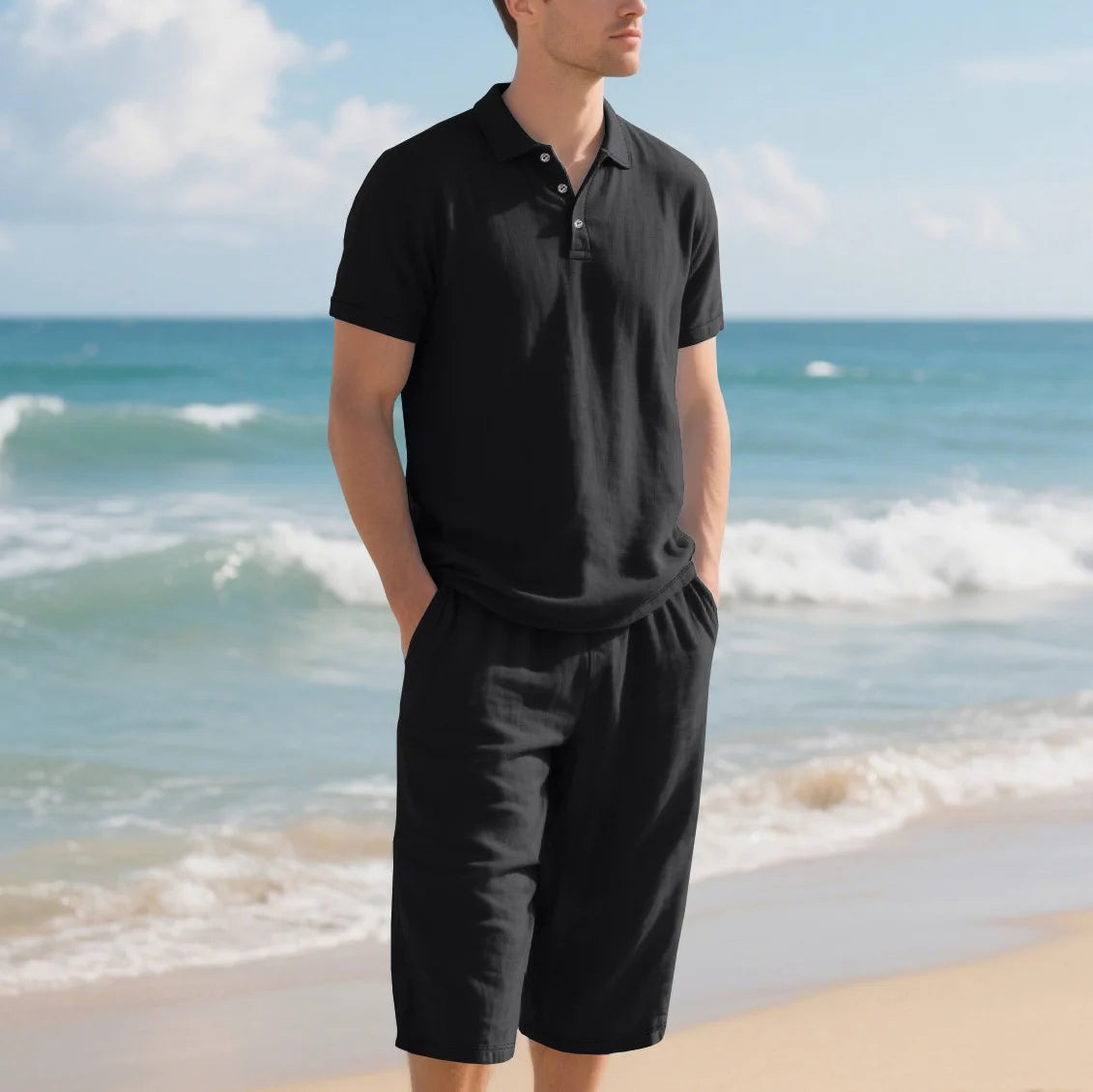 Men's Casual Linen 2 Piece Outfit