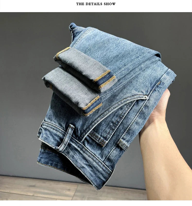 New Frayed Jeans Men Baggy