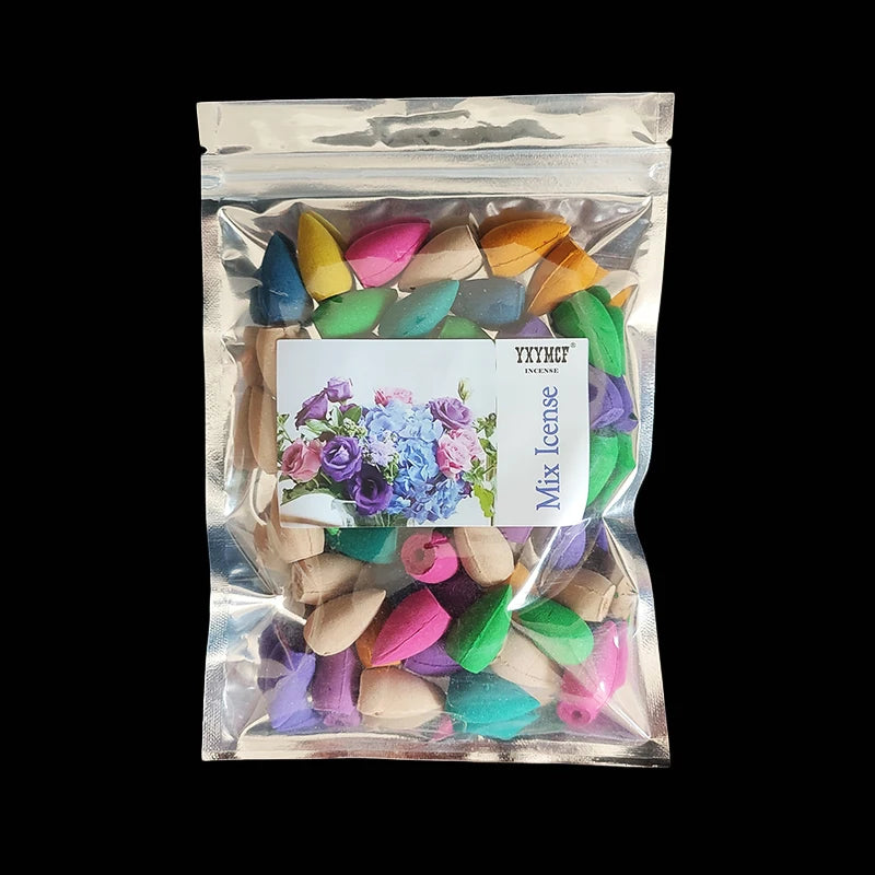 50pcs/bag Natural Waterfall Incense Cones Reflux Tower