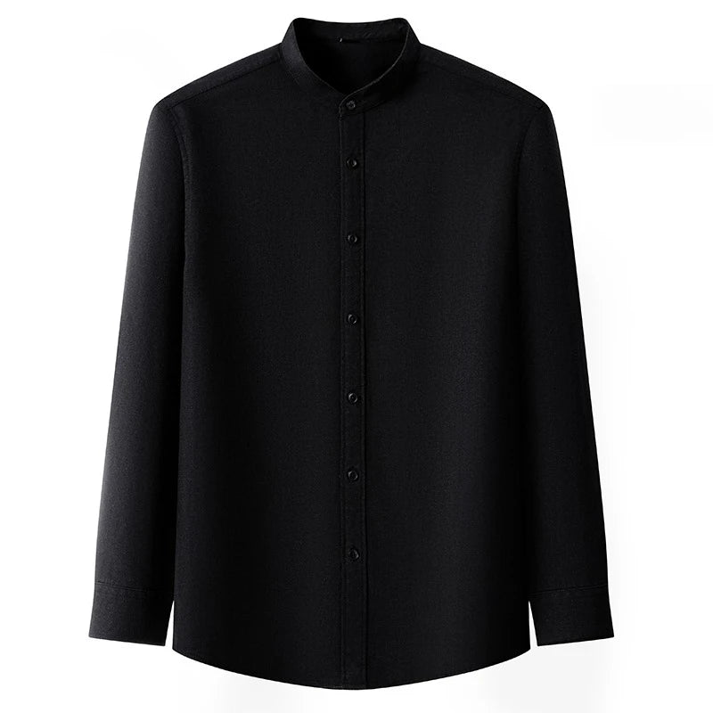 Men Casual Business Mandarin Collar