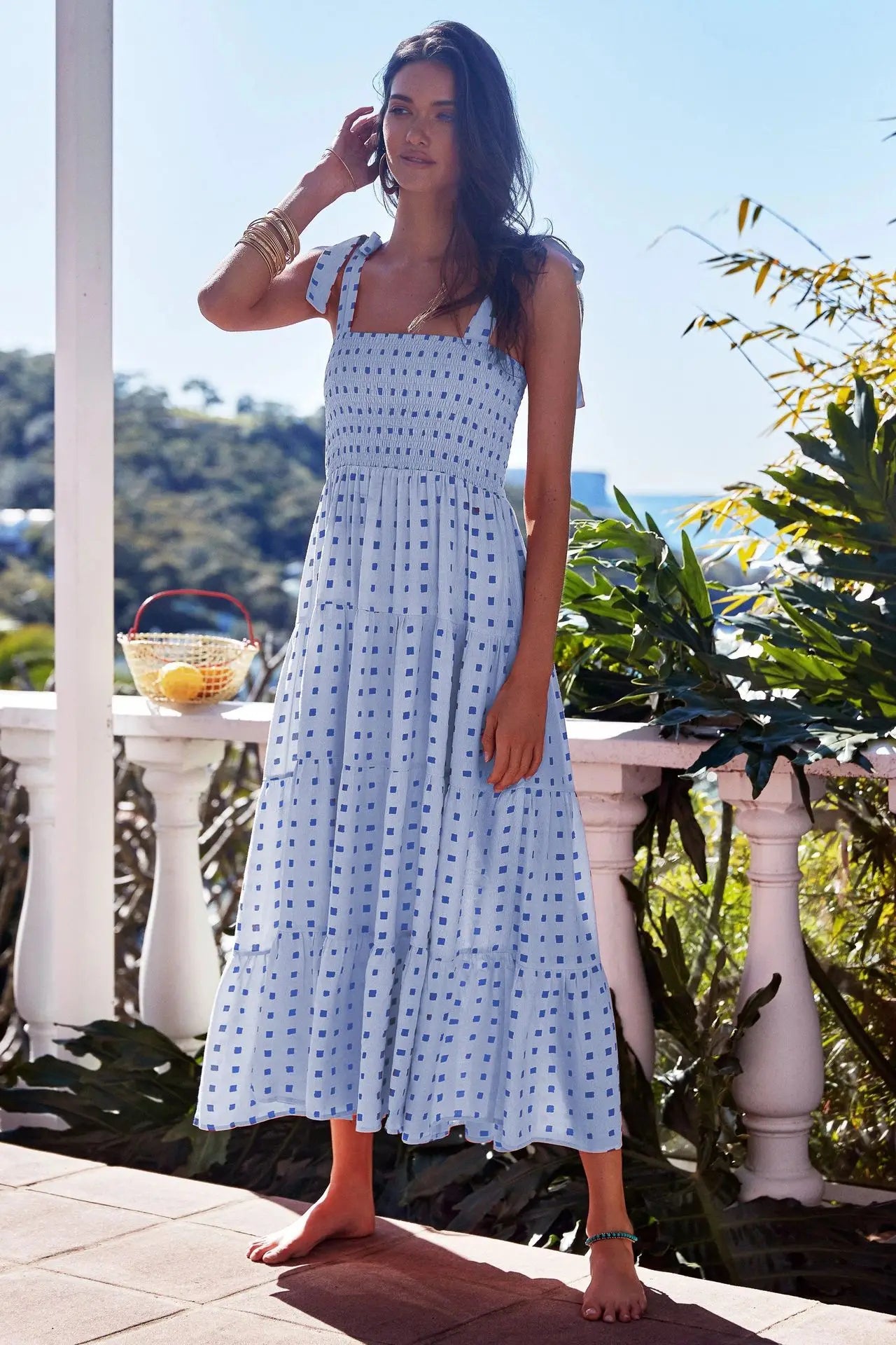 Fashion Bohemian Style Print Beach Dress