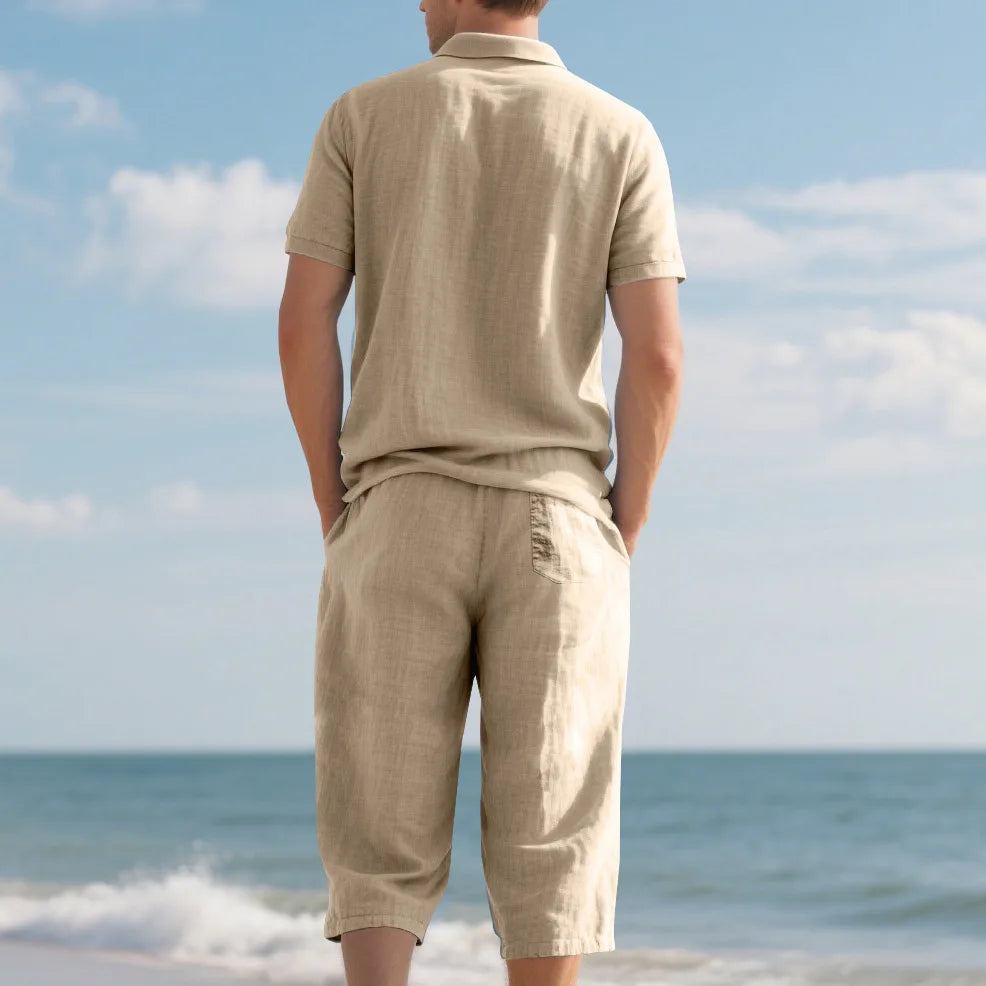 Men's Casual Linen 2 Piece Outfit