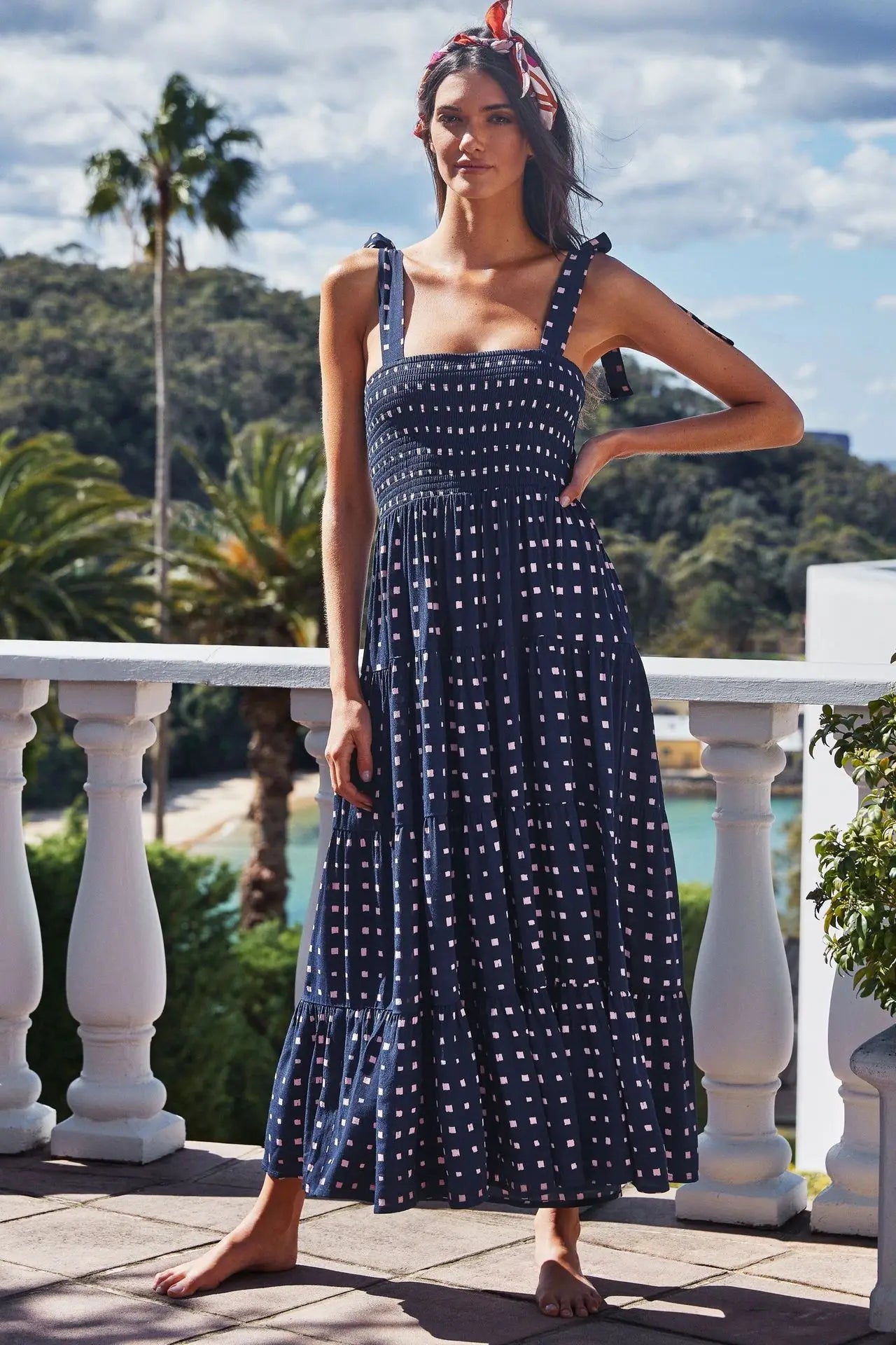 Fashion Bohemian Style Print Beach Dress