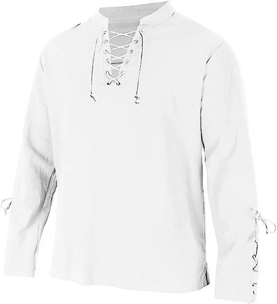 Men's Cotton Linen Shirt Long Sleeve