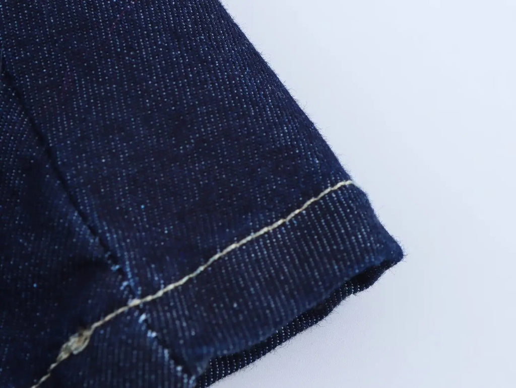 New Fashion Women Sexy Backless Denim Halter Mini Dress