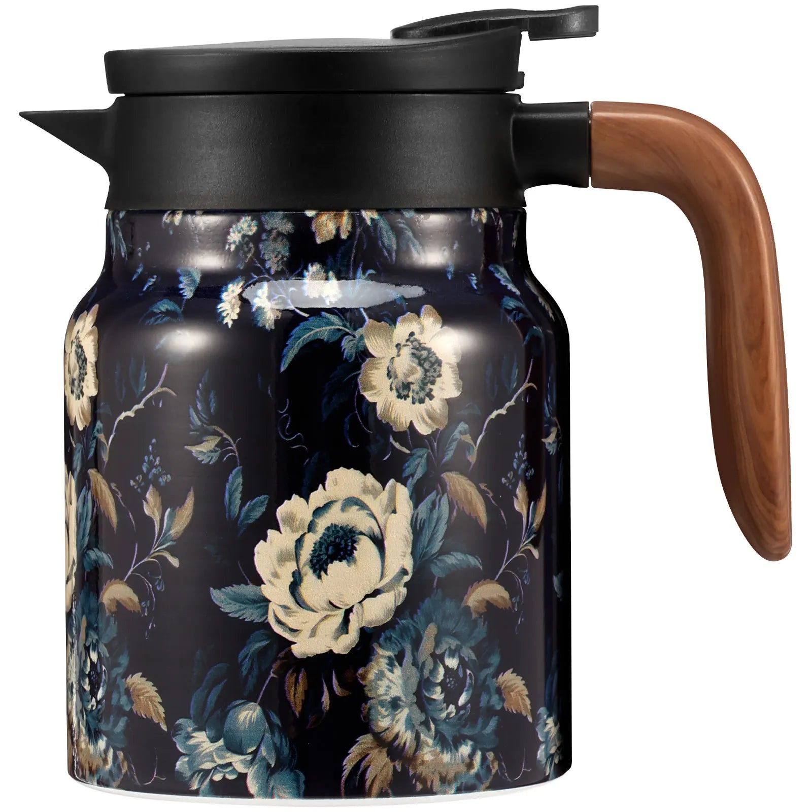 800/1000 ML Vintage Floral Tea Thermos Stainless Steel Tea Kettle