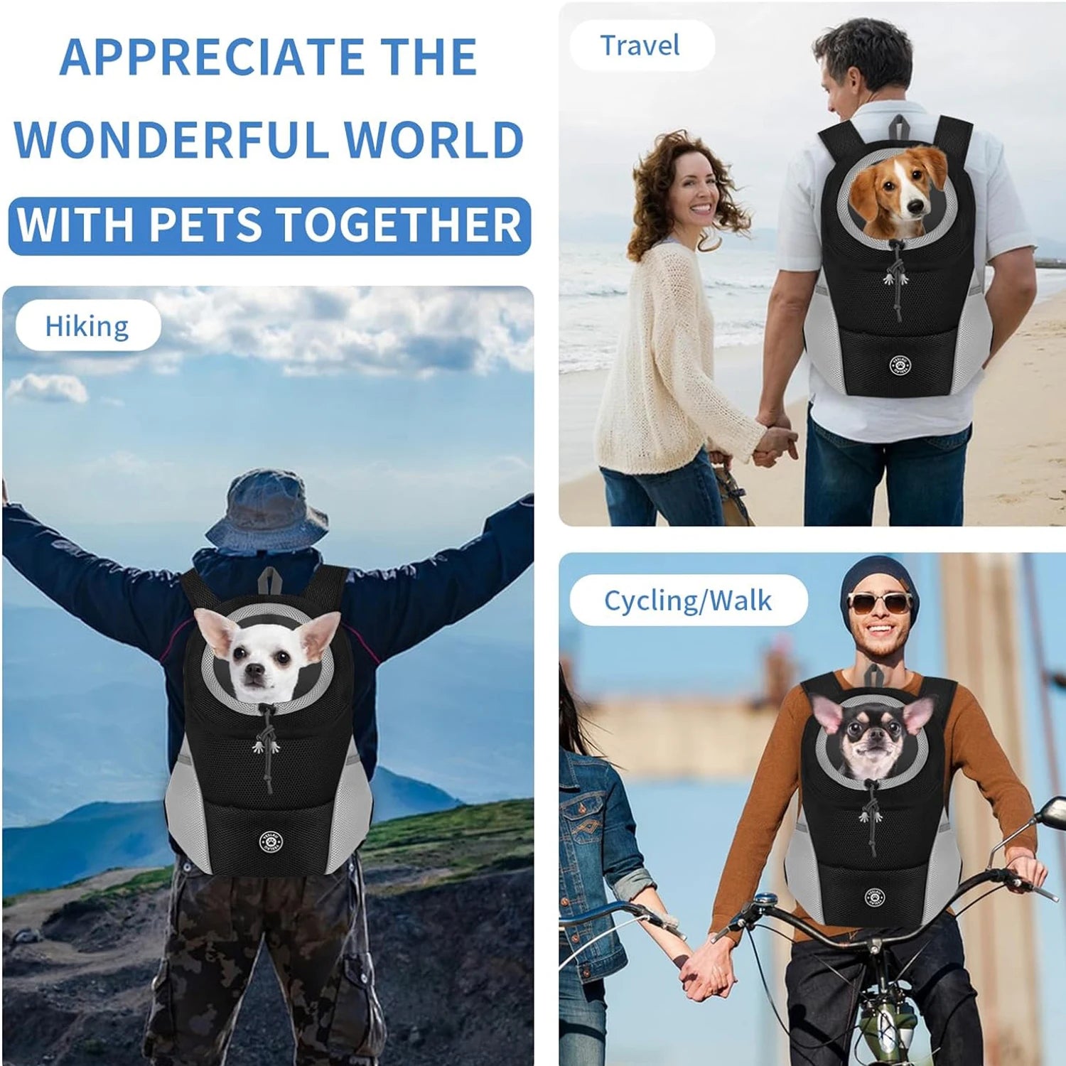 Outdoor Pet Dog Carrier Backpack Breathable Camouflage