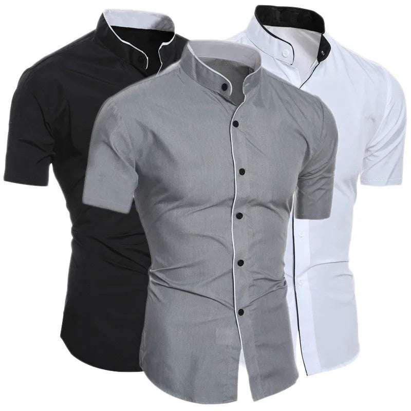 New men's solid color casual