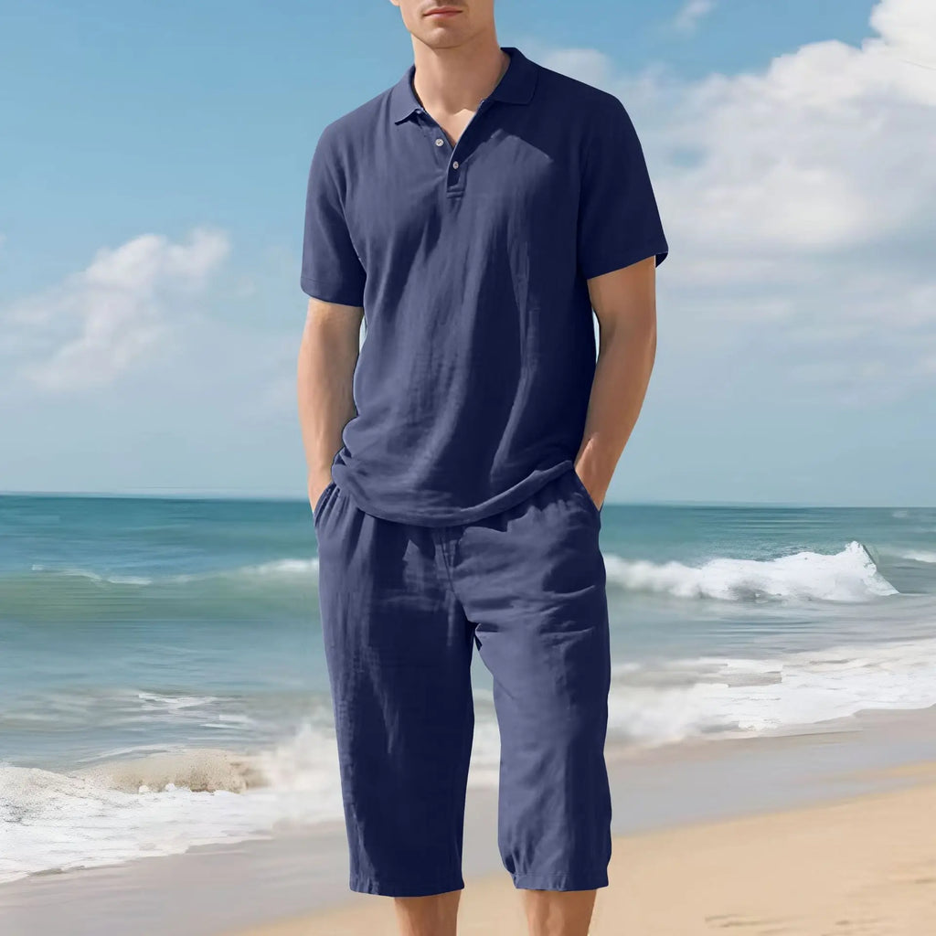 Men's Casual Linen 2 Piece Outfit