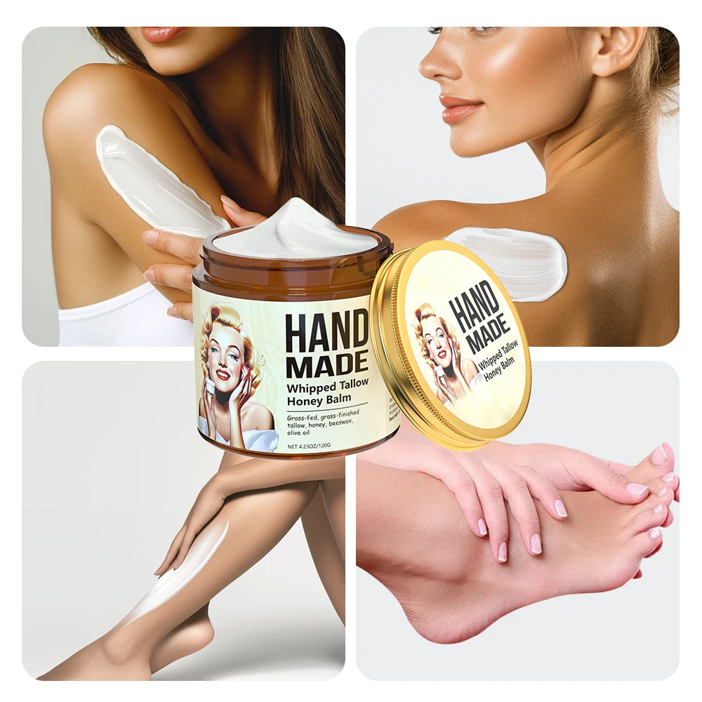 ENVISHA Handmade Skin Care Honey Whipped Tallow Face Cream