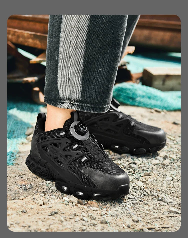 Men's Casual Sneakers Comfortable, Fashionable, Breathable And Safe Work Shoes