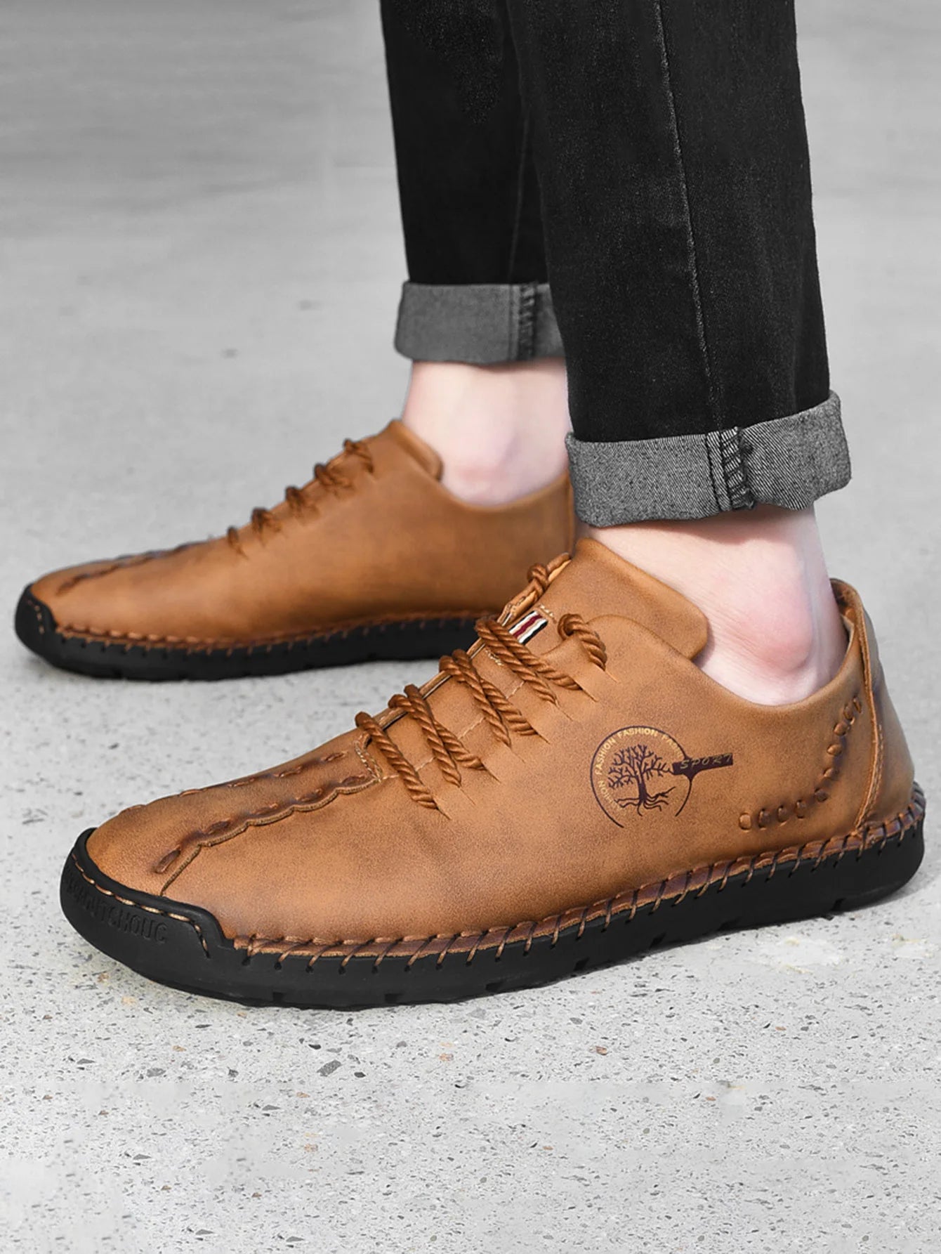 Men's Fashionable Retro Hand-Stitched Casual Shoes