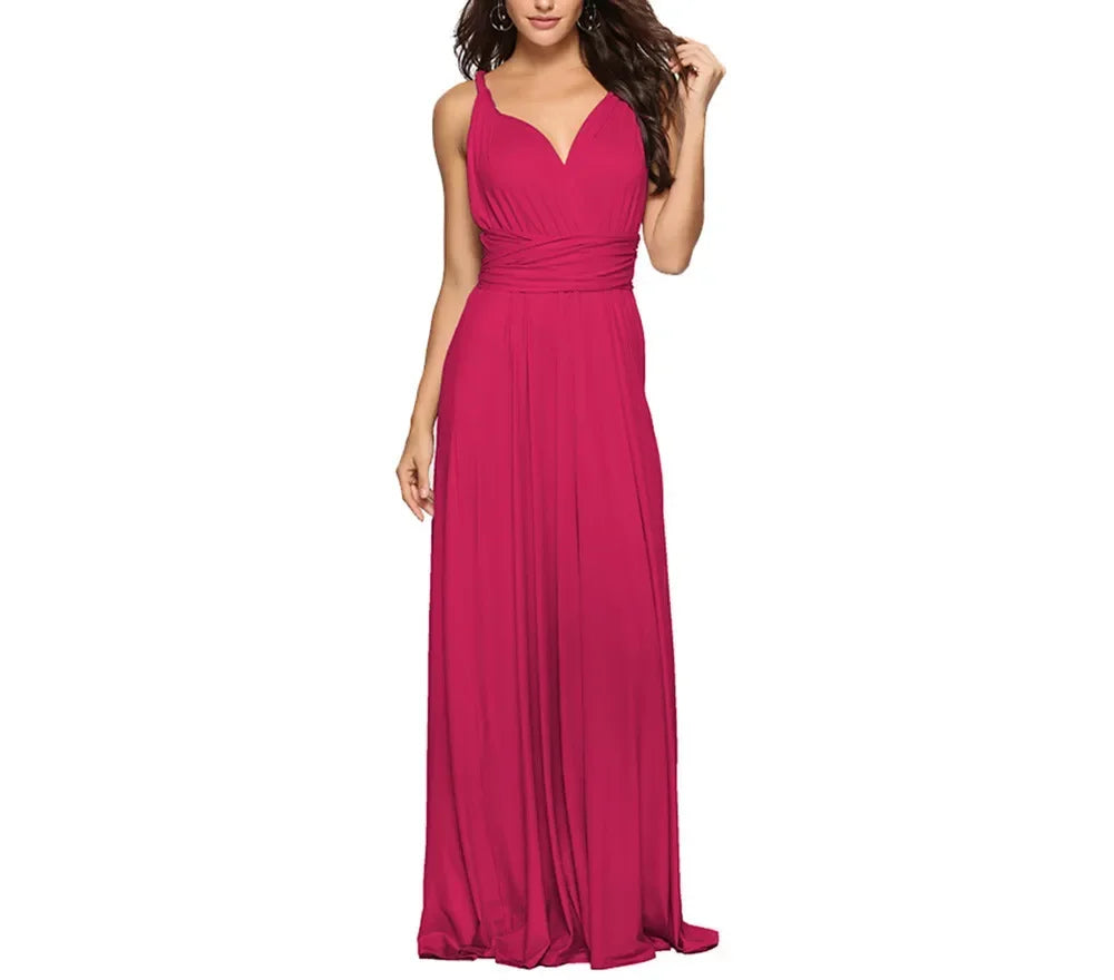 Women Dresses Multiway Wrap Convertible Boho Maxi Dress