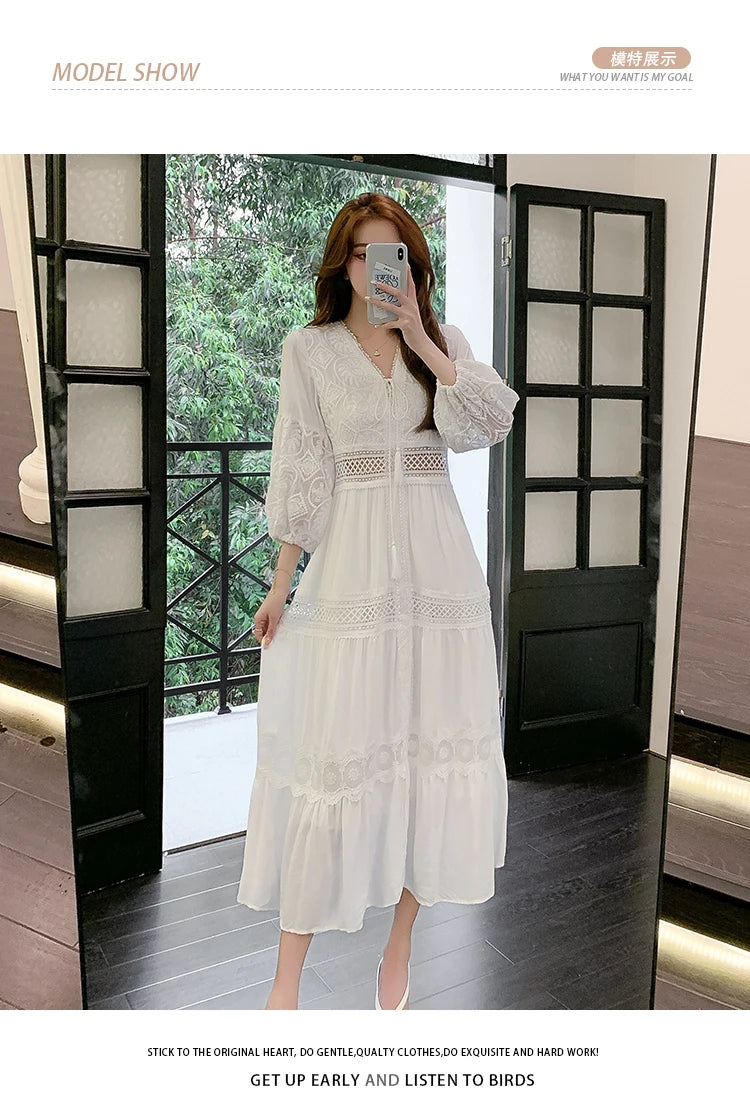Women Summer Boho Lace Dresses