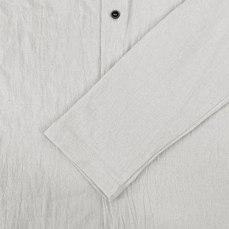 Men's solid color casual shirt, hooded drawstring