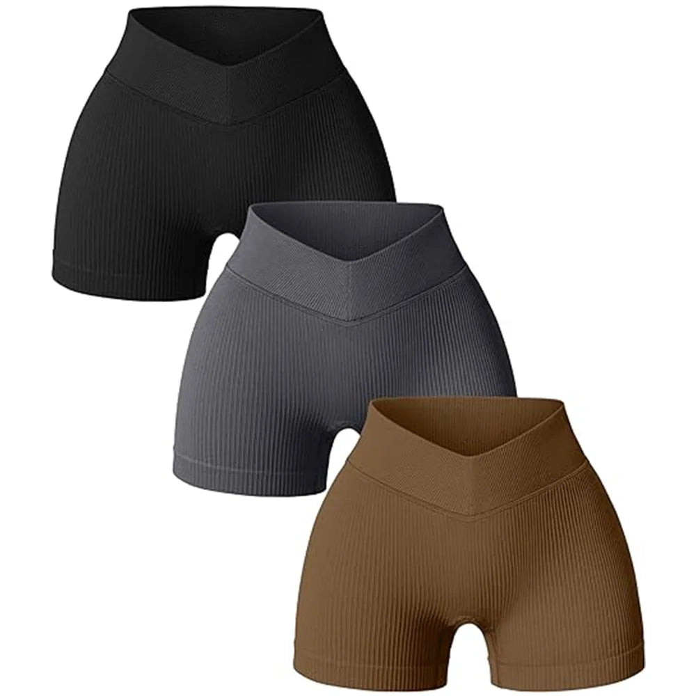 Women High Waist Workout Fitness Yoga Shorts
