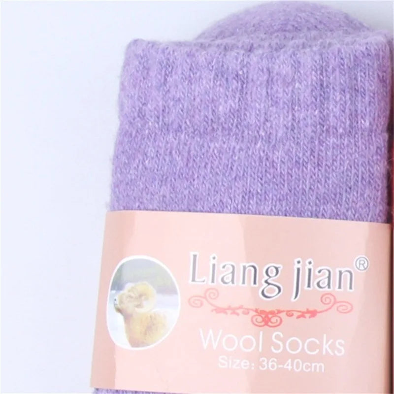 Super Warm Male Men Thicker Solid Socks Merino Wool