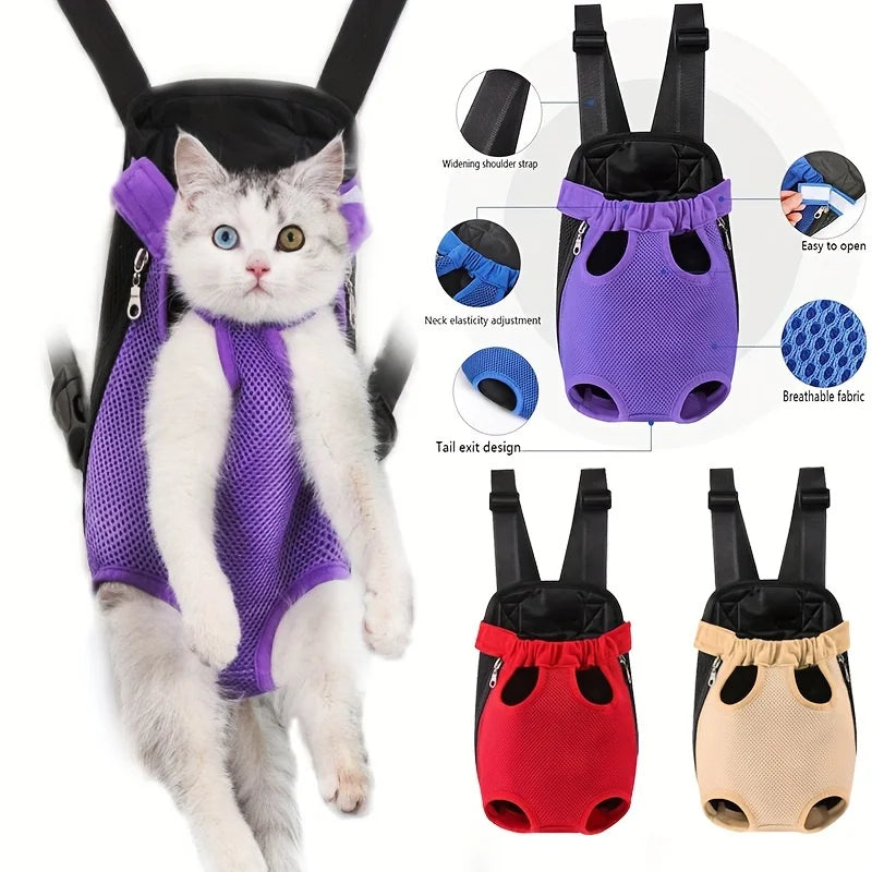 Pet Backpack Portable Cat Double Shoulder bag