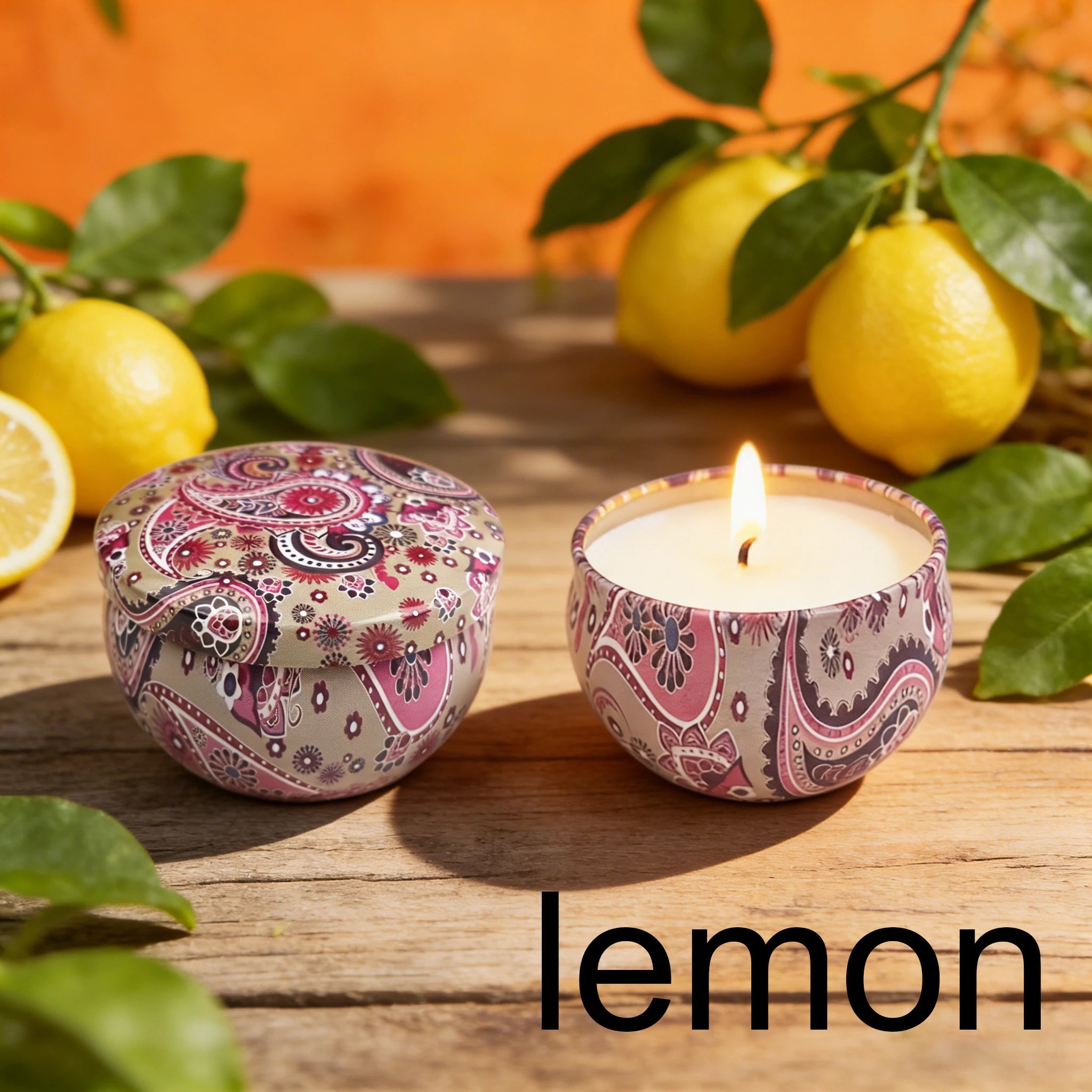 1 Pack of Ham-Scented Aromatherapy Candles, Small Tin Can Aromatherapy Candles, Available in White Tea Flower, Mint, Foxtail Grass, Honeysuckle, Bluebell, Jasmine, Lemongrass, Vanilla, Freesia, Lavender, Coconut Milk Scent, P