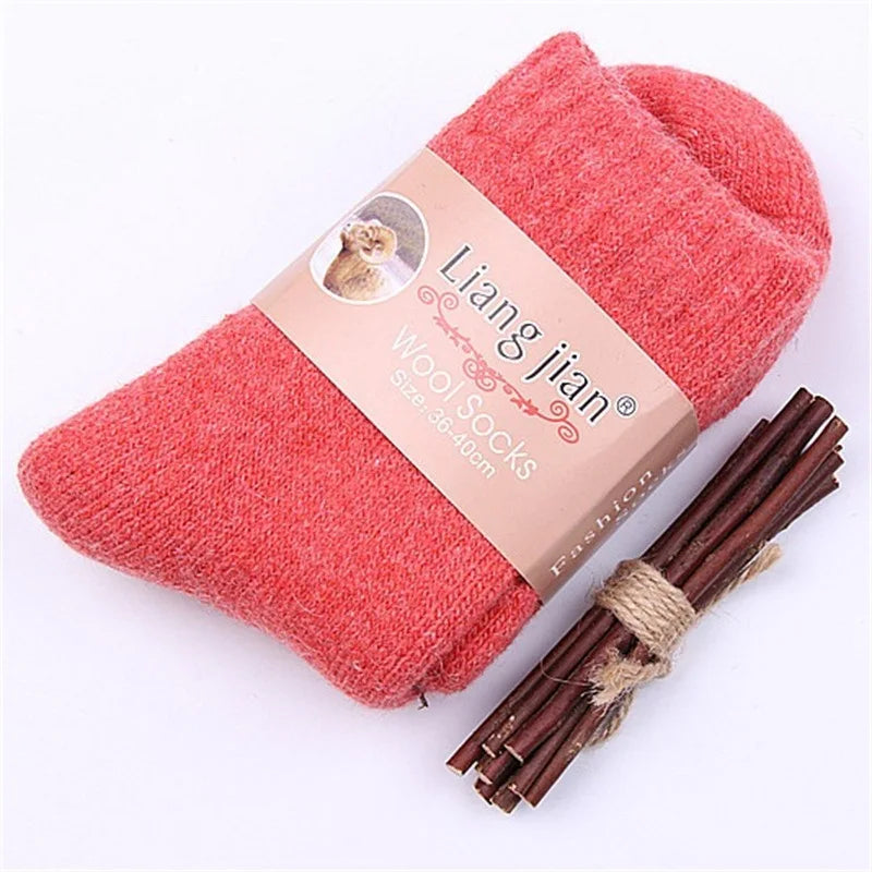 Super Warm Male Men Thicker Solid Socks Merino Wool