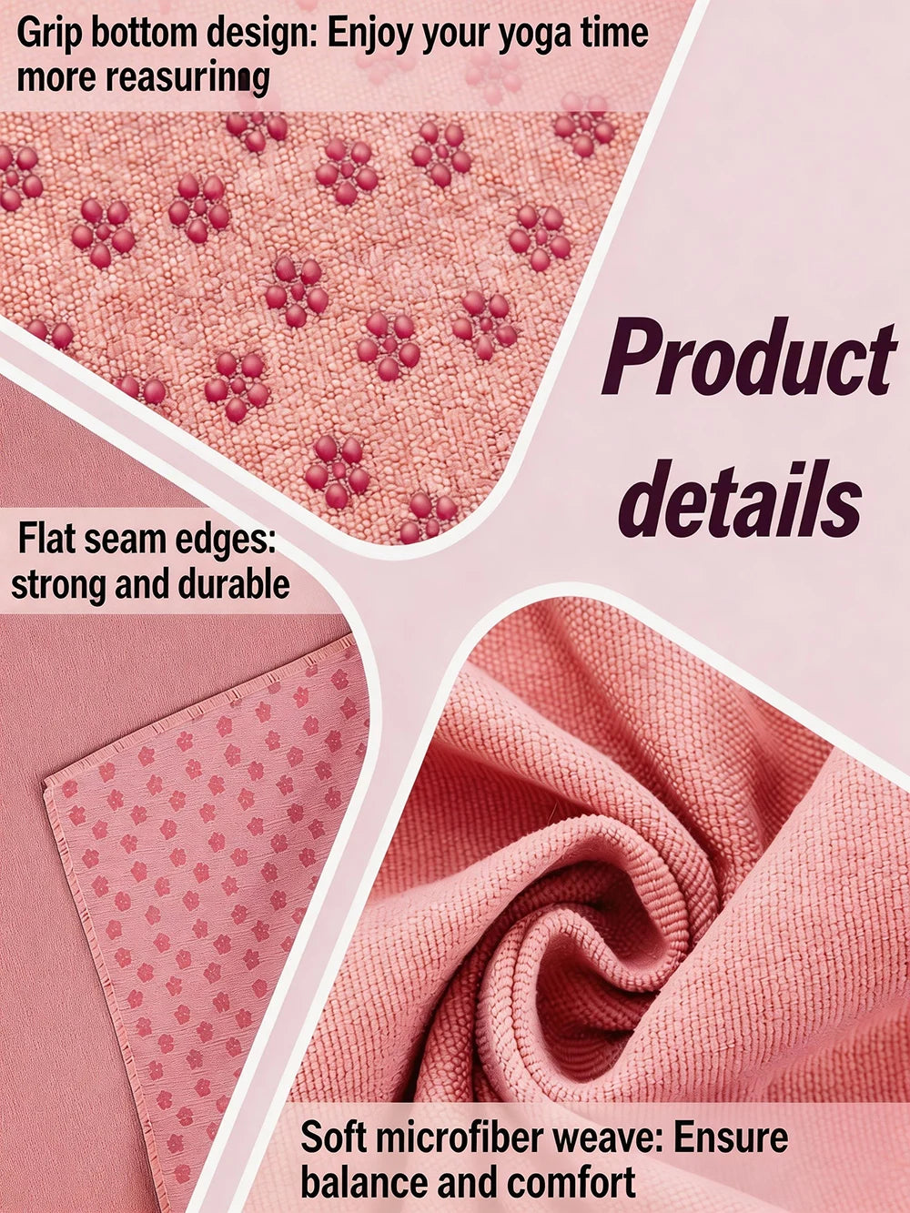 Non Slip Yoga Towel 72"x24" Microfiber Yoga Mat Cover