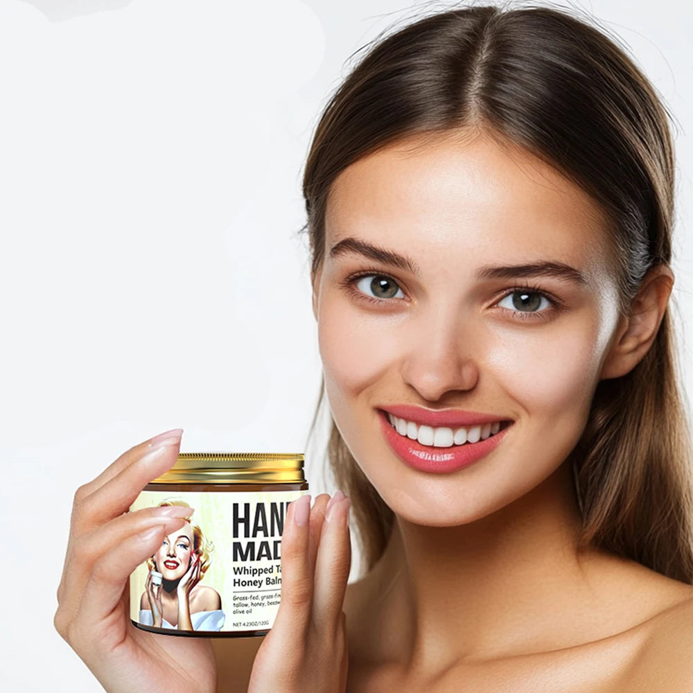 ENVISHA Handmade Skin Care Honey Whipped Tallow Face Cream