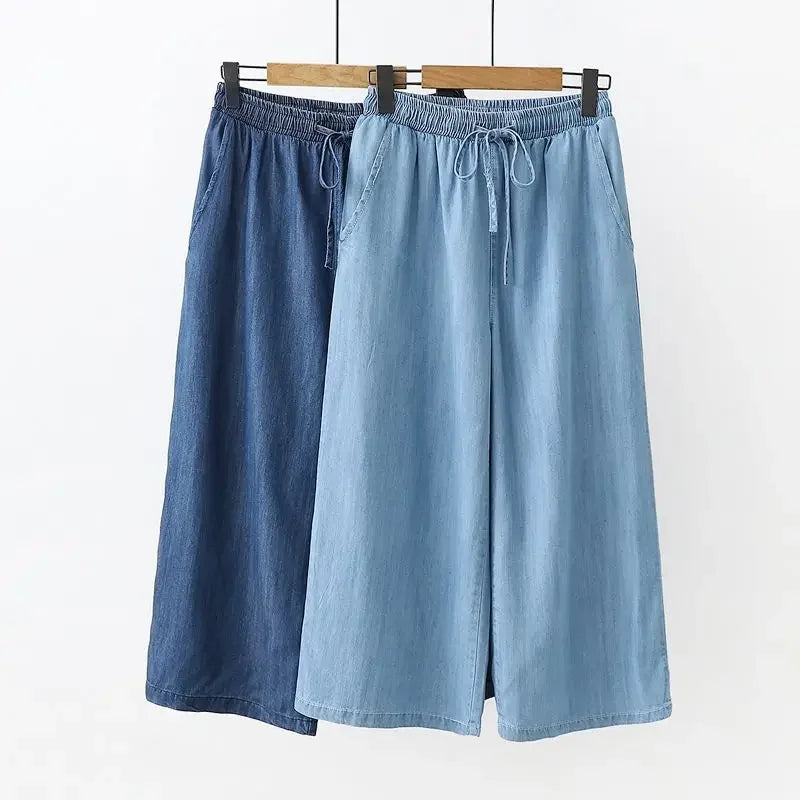 Women's Pants Summer Drawstring Wide-leg Pants