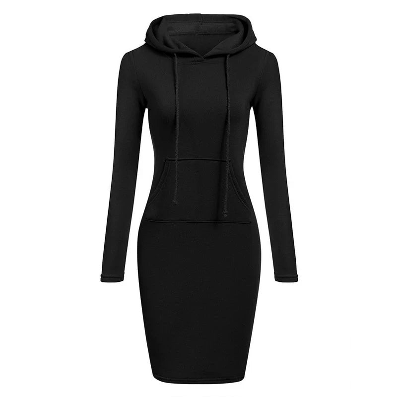 Ladies Dress Autumn Women Hooded Dresses