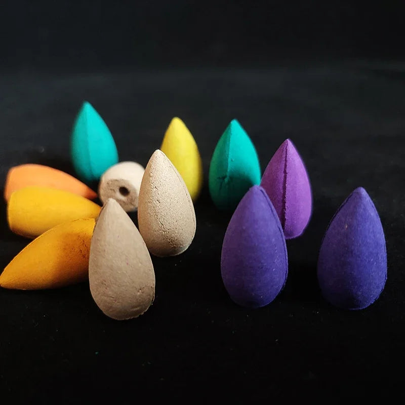 50pcs/bag Natural Waterfall Incense Cones Reflux Tower