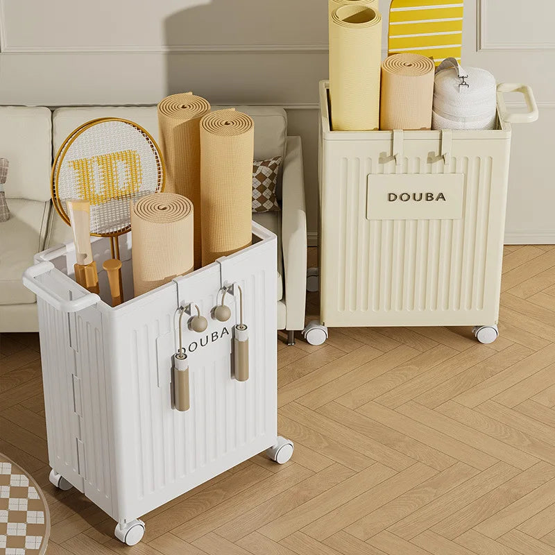 Yoga Mat Folding Storage With Wheels