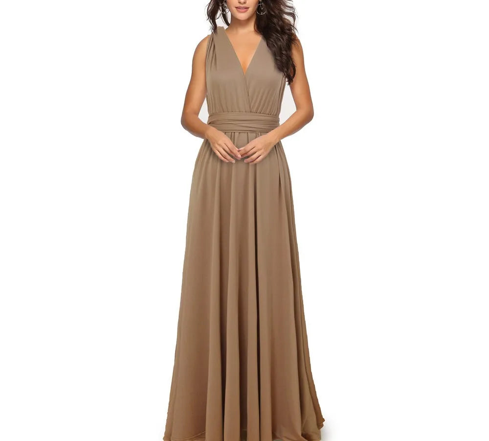 Women Dresses Multiway Wrap Convertible Boho Maxi Dress