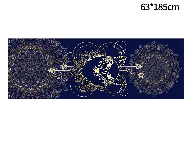 Hot Yoga Mat Towel  Printed Yoga Towel Non Slip Fitness Workout Mat Cover