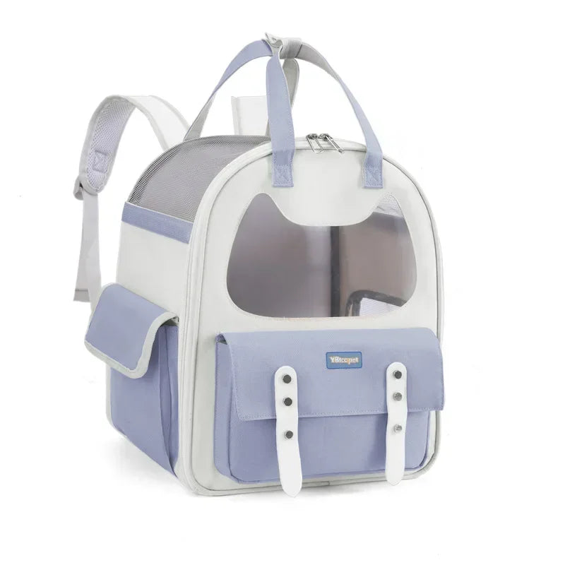 Portable Breathable Backpack for Carrying Pet Cats and Small Dogs