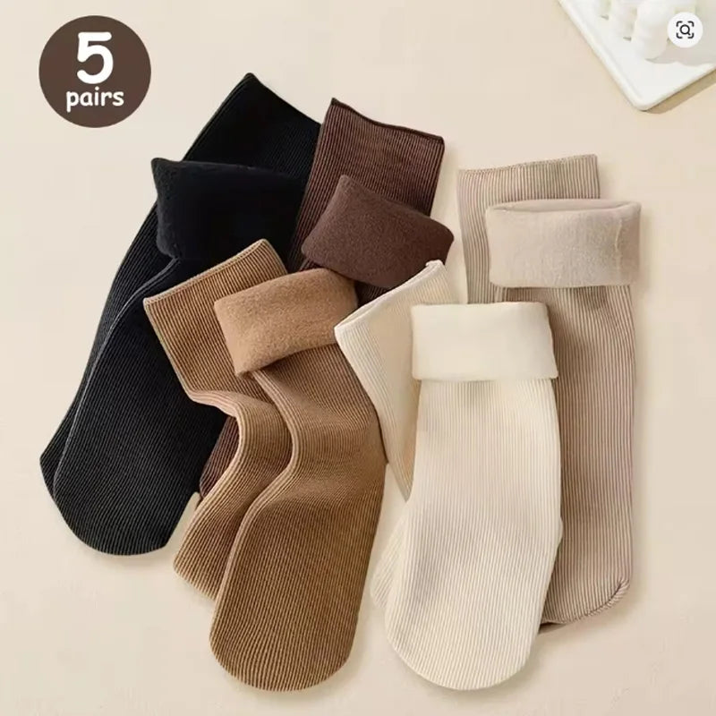5 Pairs Snow Socks For Women