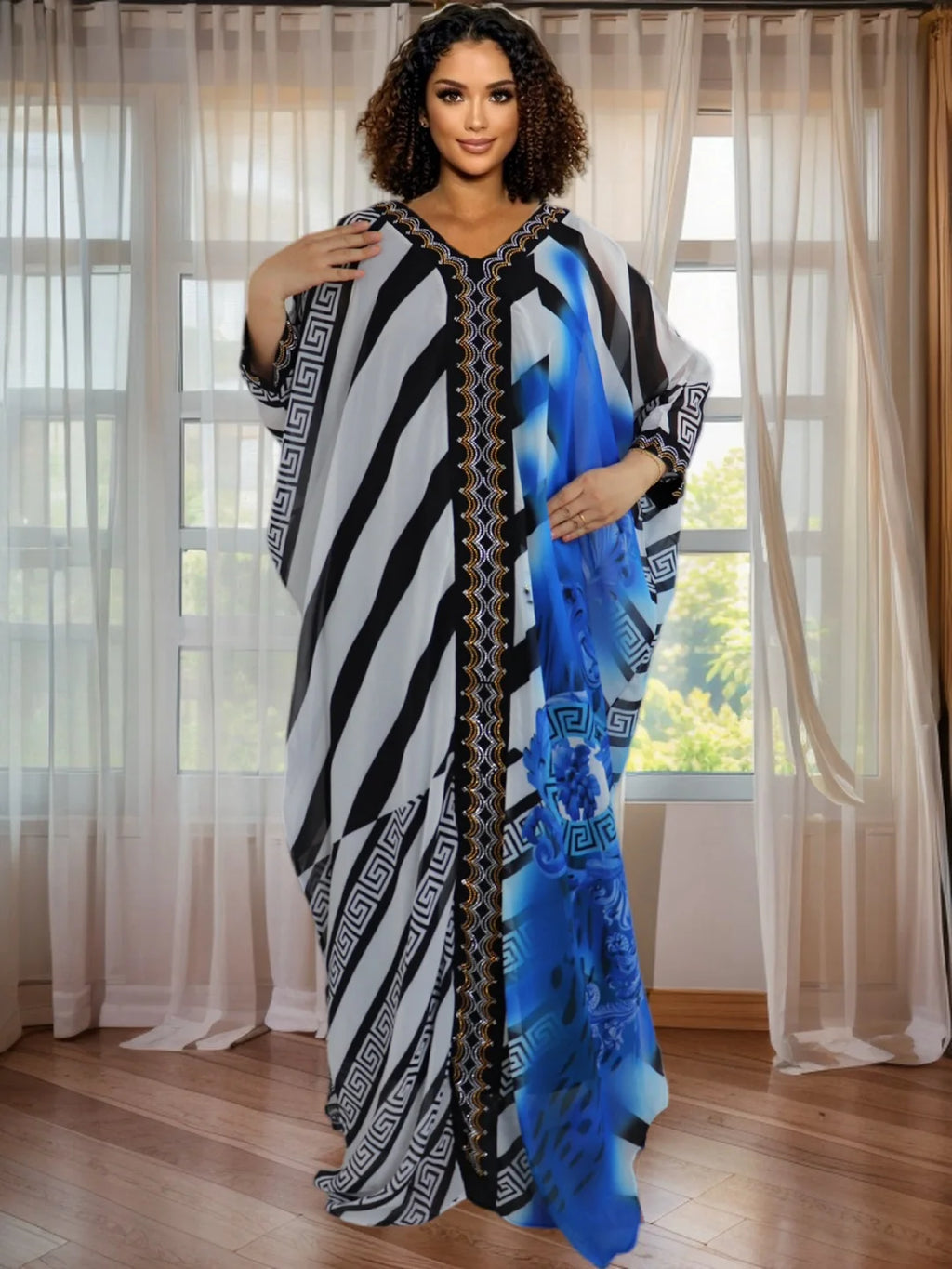 Plus Size Loose Casual Fashion Boho Maxi Dress