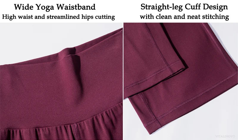 Capri Pants for Women Wide Leg Yoga Cropped Pants Tummy Control