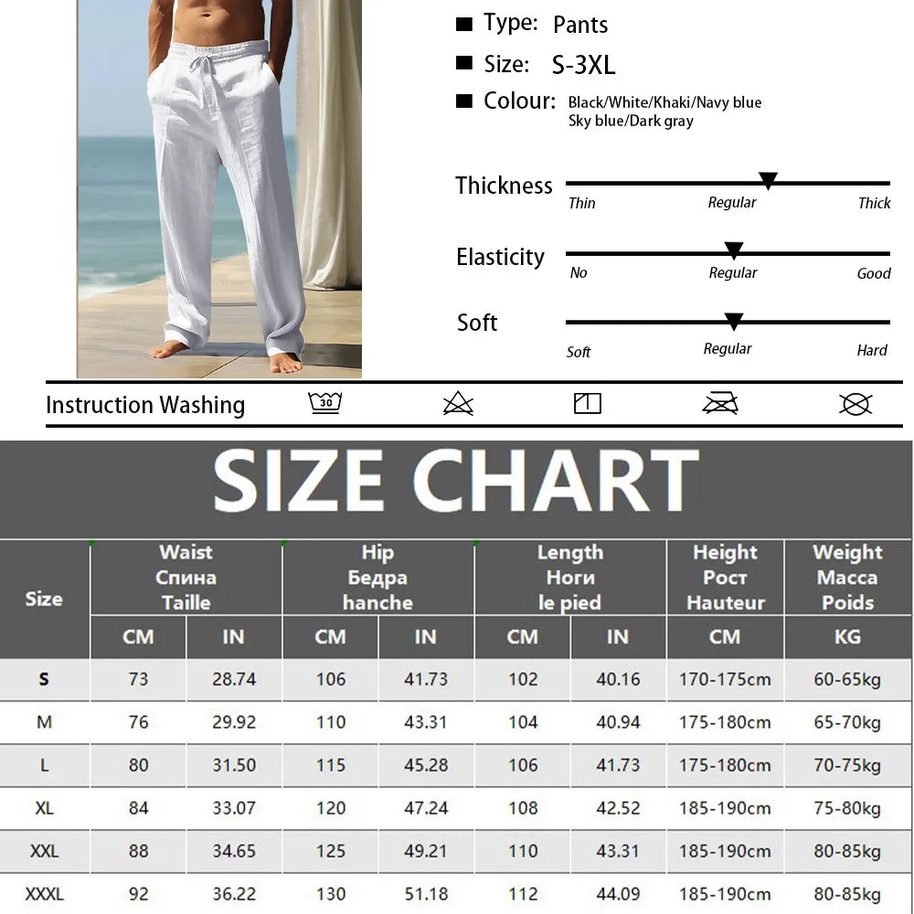 Men's Casual Breathable Pants Summer