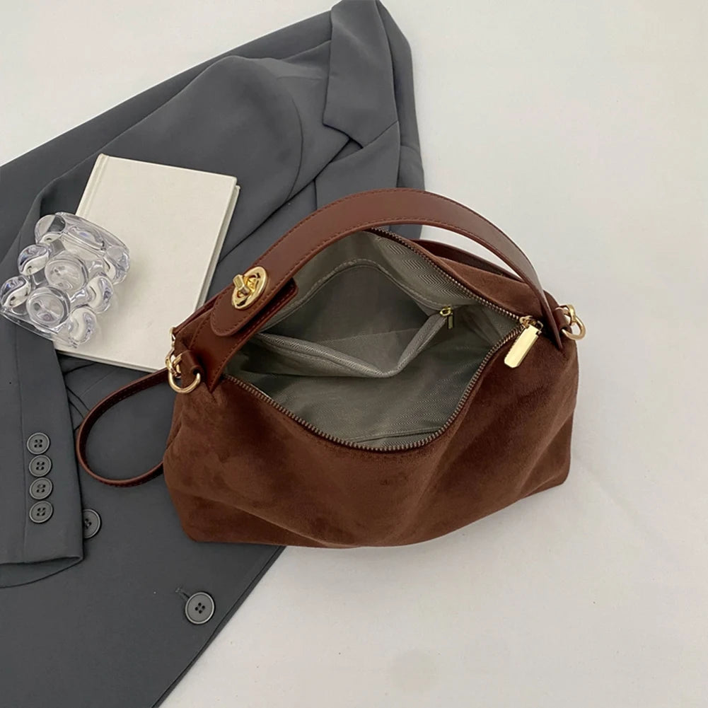 Big Boston Tote Soft Matte Suede Cow Leather